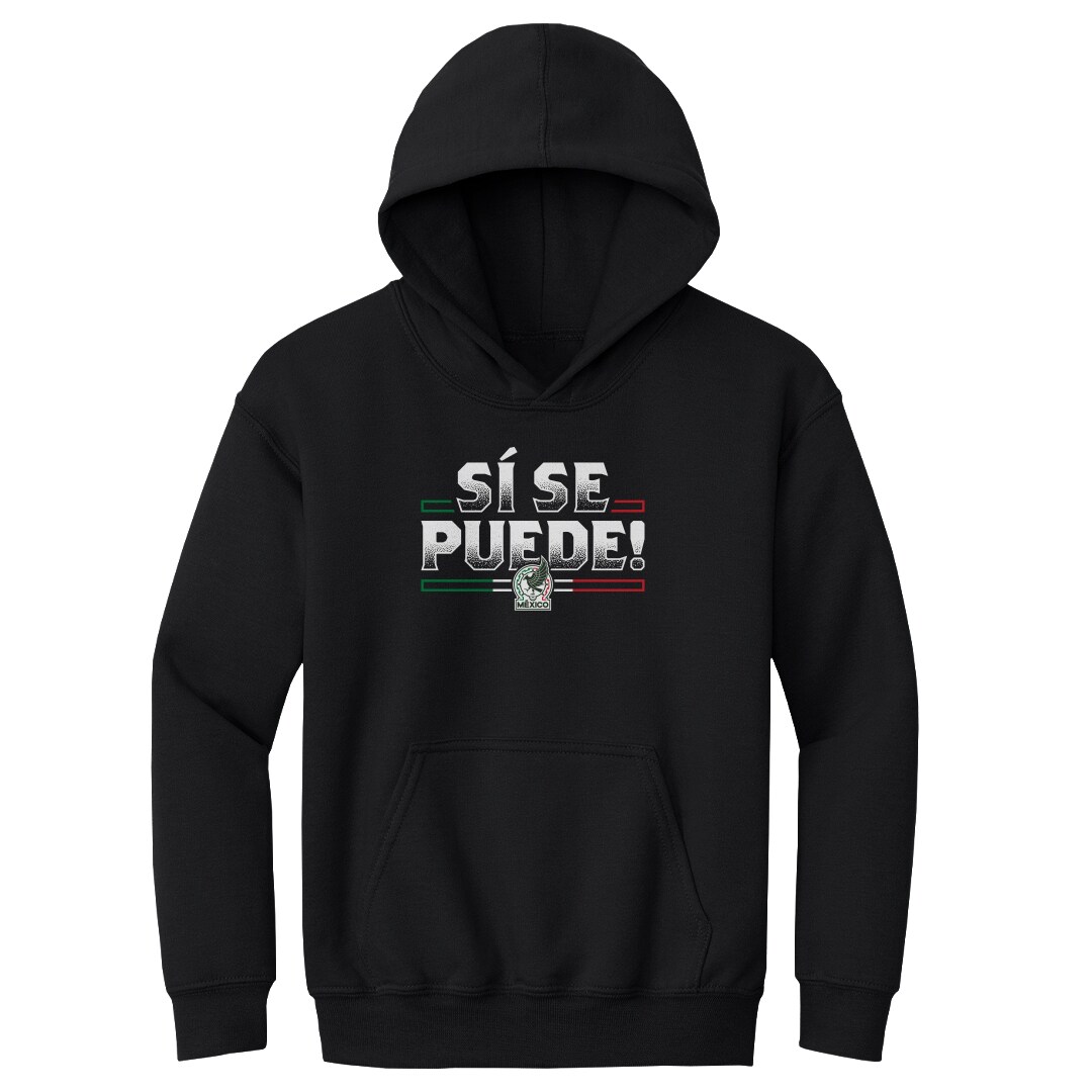 mexico national team 500 level youth si se puede pullover hoodie – black Collection – Brazil World Cup Jerseys and T-Shirts