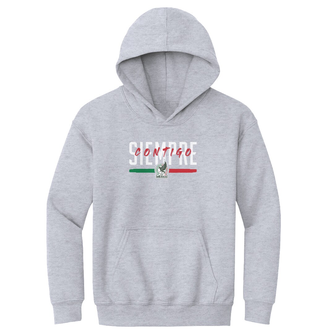 mexico national team 500 level youth siempre contigo pullover hoodie – gray Collection – Brazil World Cup Jerseys and T-Shirts