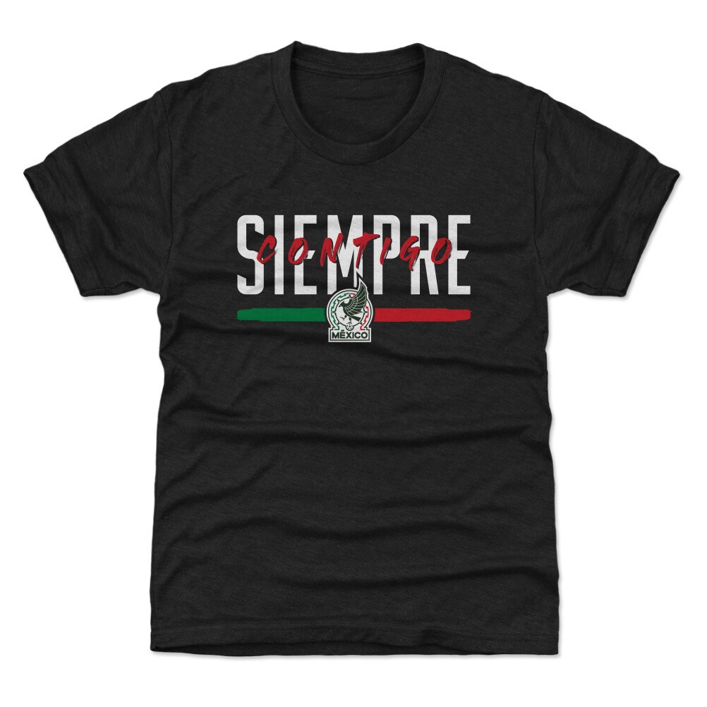 mexico national team 500 level youth siempre contigo t-shirt – black Collection – Brazil World Cup Jerseys and T-Shirts