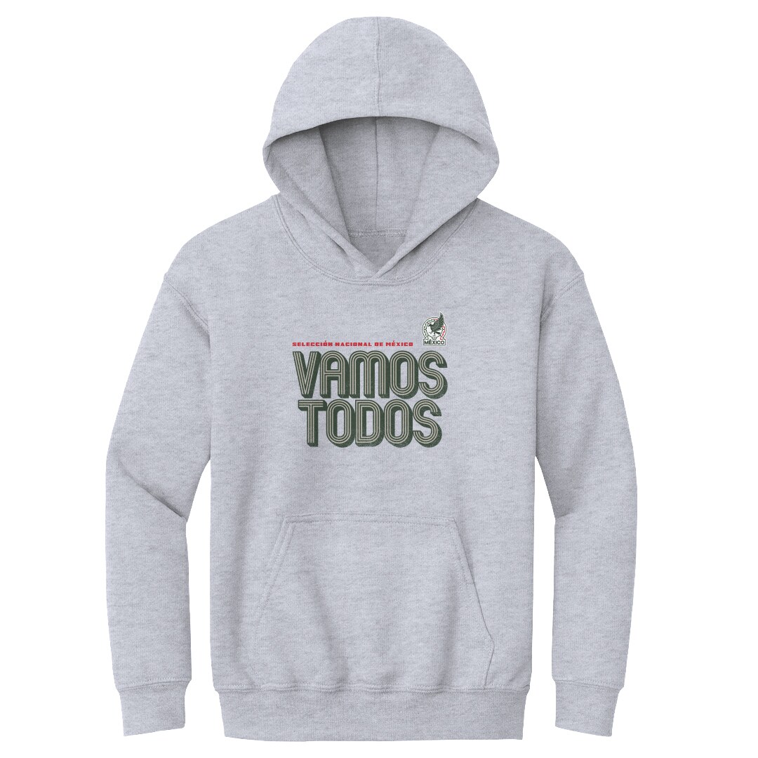 mexico national team 500 level youth vamos todos inline bold pullover hoodie – gray Collection – Brazil World Cup Jerseys and T-Shirts