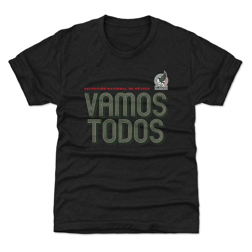 mexico national team 500 level youth vamos todos inline bold t-shirt – black Collection – Brazil World Cup Jerseys and T-Shirts