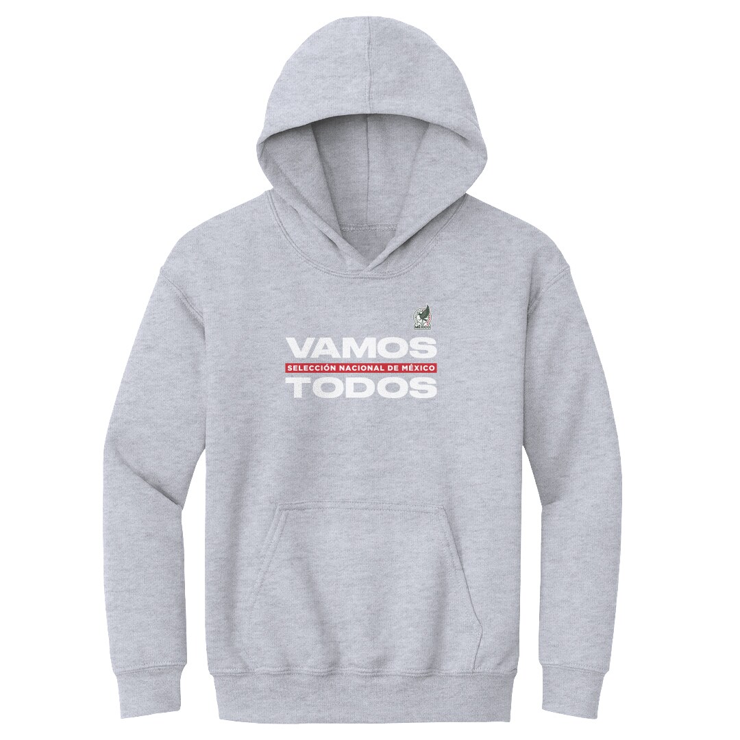 mexico national team 500 level youth vamos todos pullover hoodie – gray Collection – Brazil World Cup Jerseys and T-Shirts