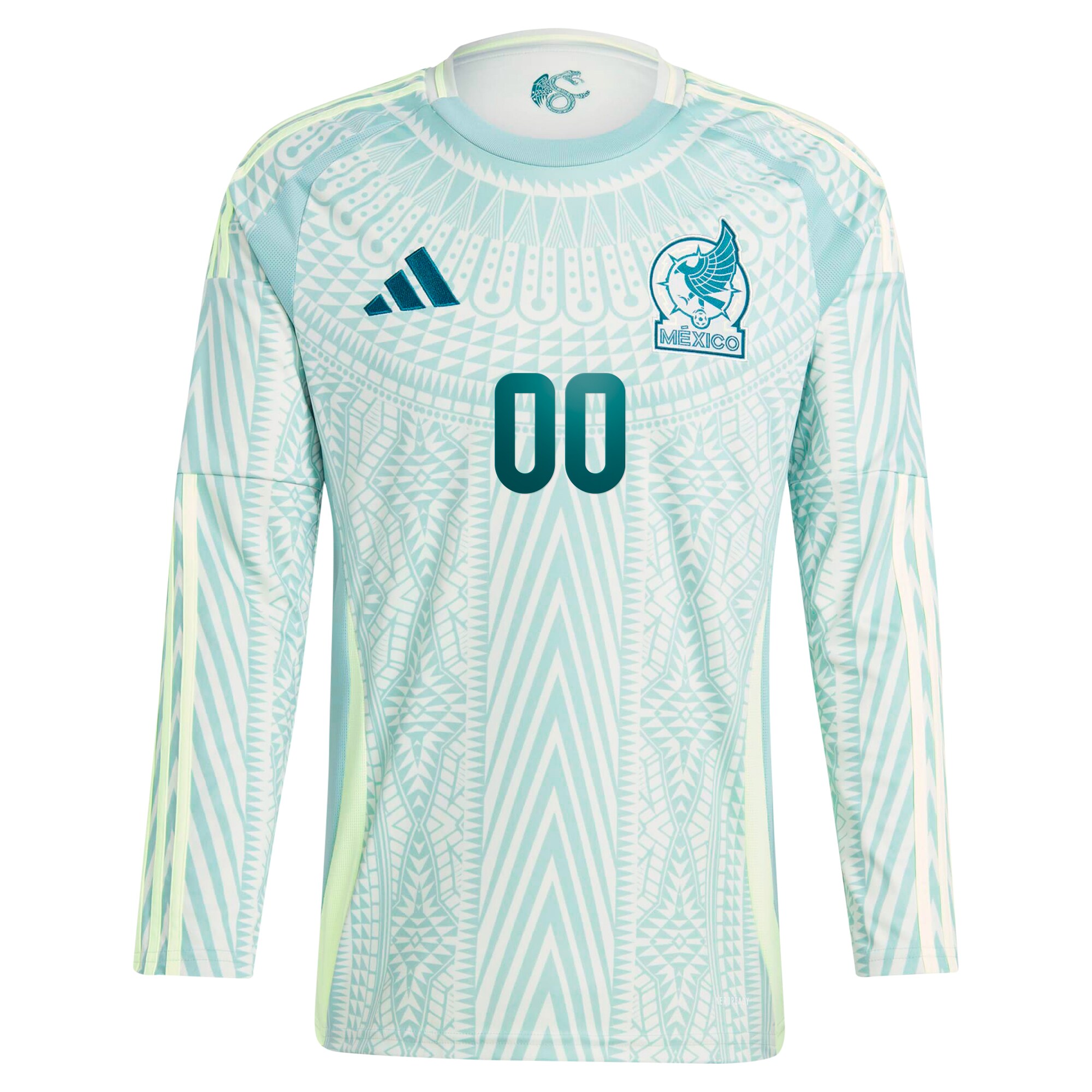 mexico national team adidas 2024 away replica custom long sleeve jersey – green Collection – Brazil World Cup Jerseys and T-Shirts