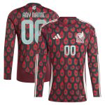 mexico national team adidas 2024 home replica custom long sleeve jersey – burgundy Collection – Brazil World Cup Jerseys and T-Shirts