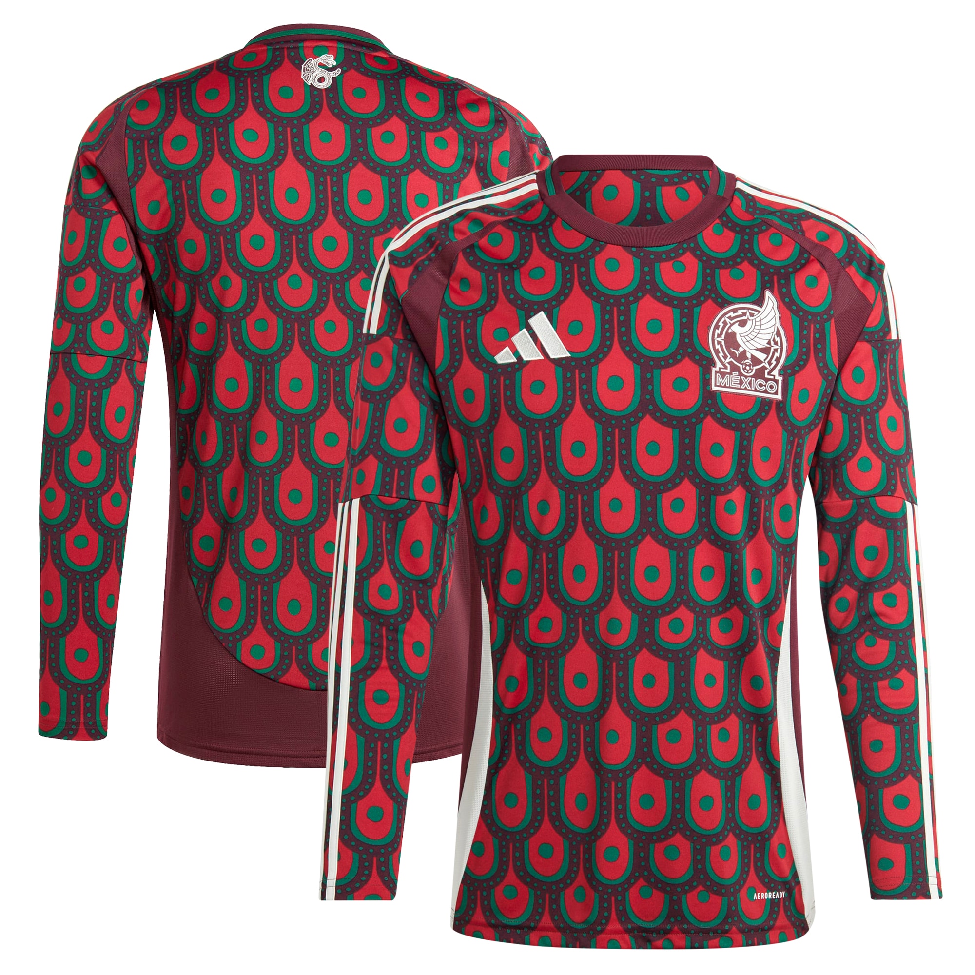 mexico national team adidas 2024 home replica long sleeve jersey – burgundy Collection – Brazil World Cup Jerseys and T-Shirts