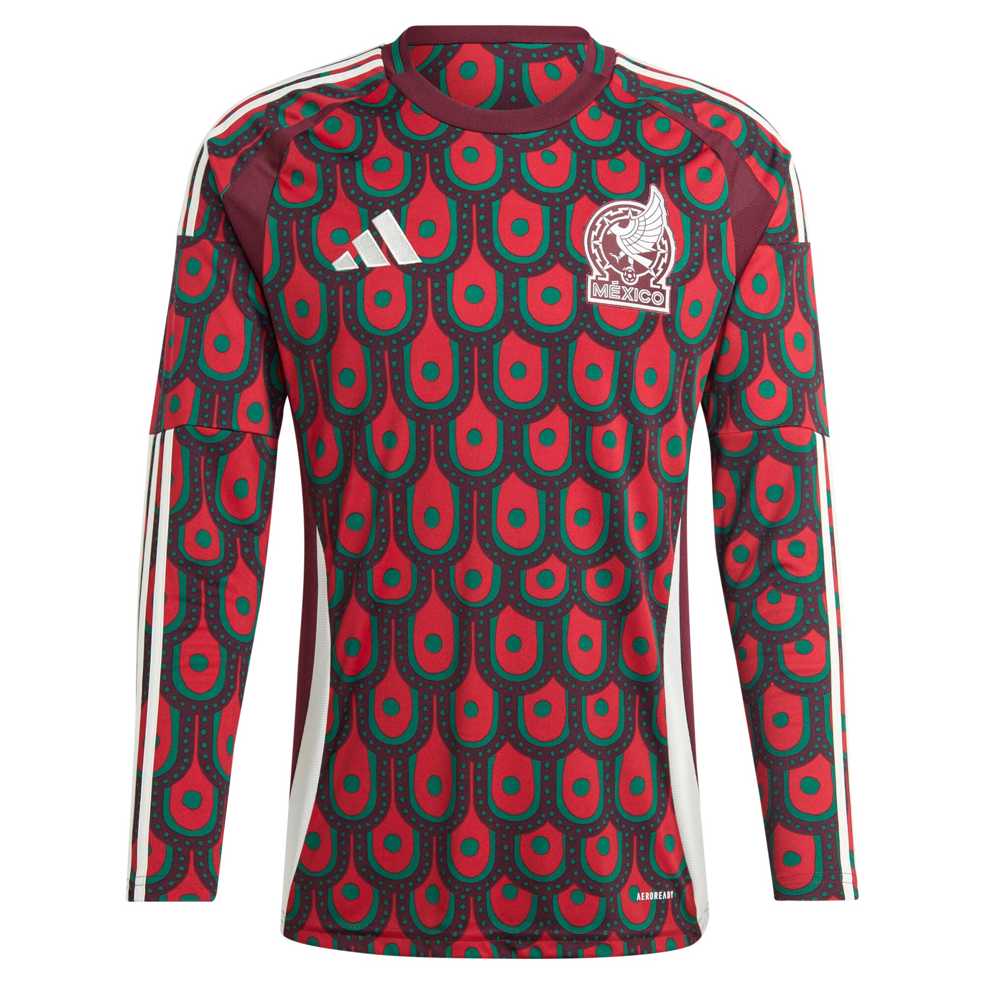 mexico national team adidas 2024 home replica long sleeve jersey – burgundy Collection – Brazil World Cup Jerseys and T-Shirts