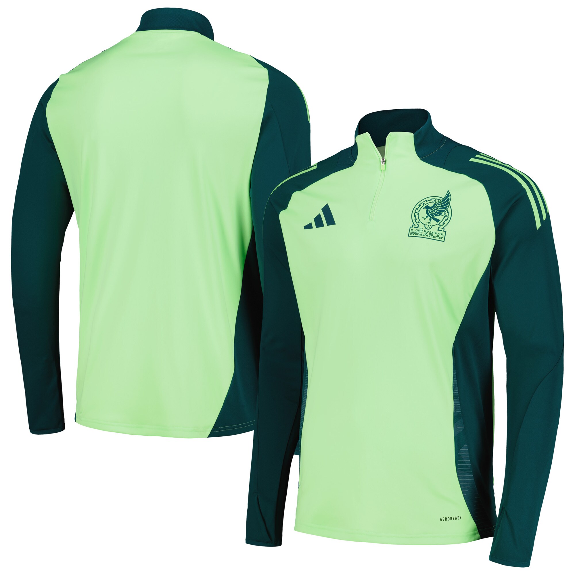 mexico national team adidas 2024 training quarter-zip top – green Collection – Brazil World Cup Jerseys and T-Shirts