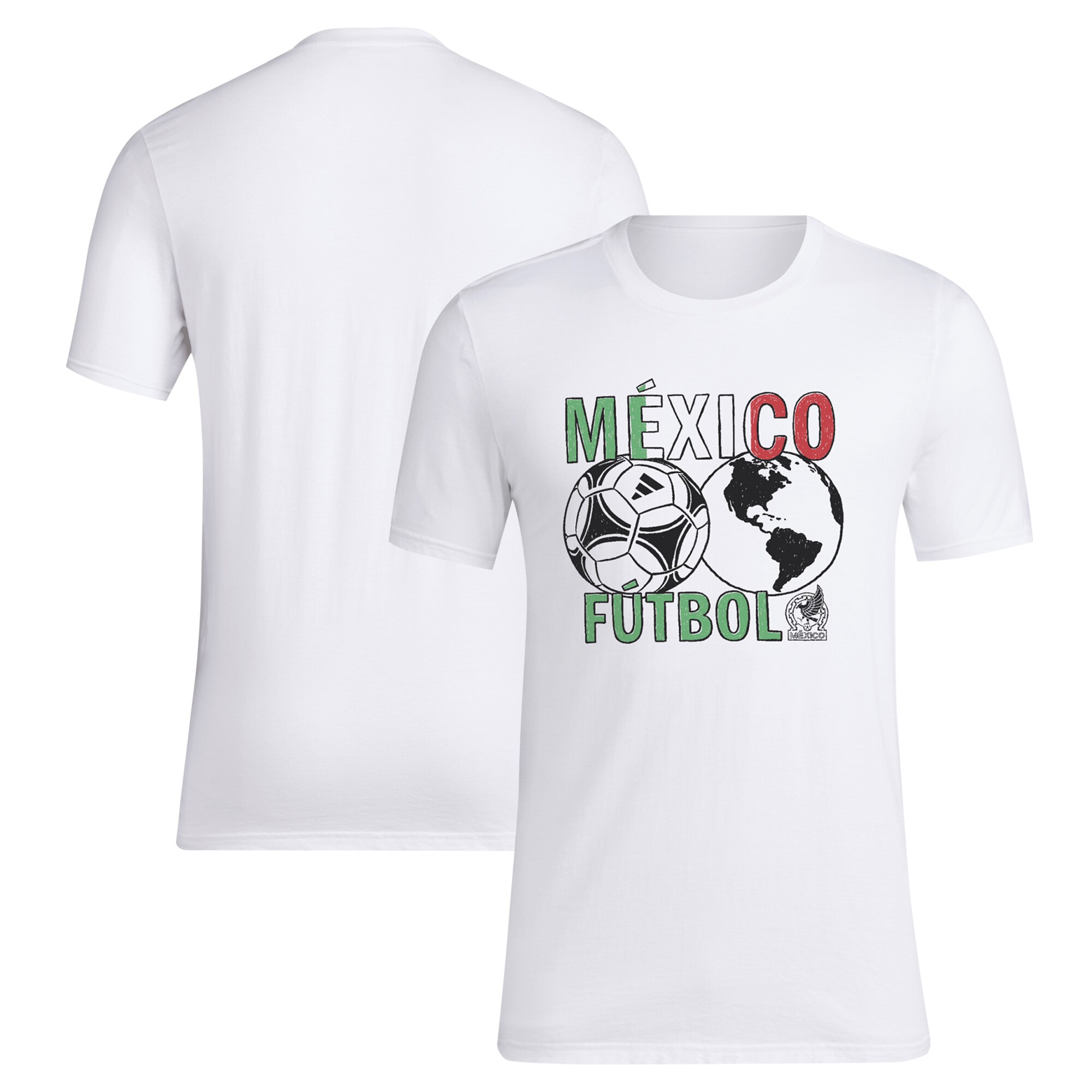 mexico national team adidas around the world t-shirt – white Collection – Brazil World Cup Jerseys and T-Shirts