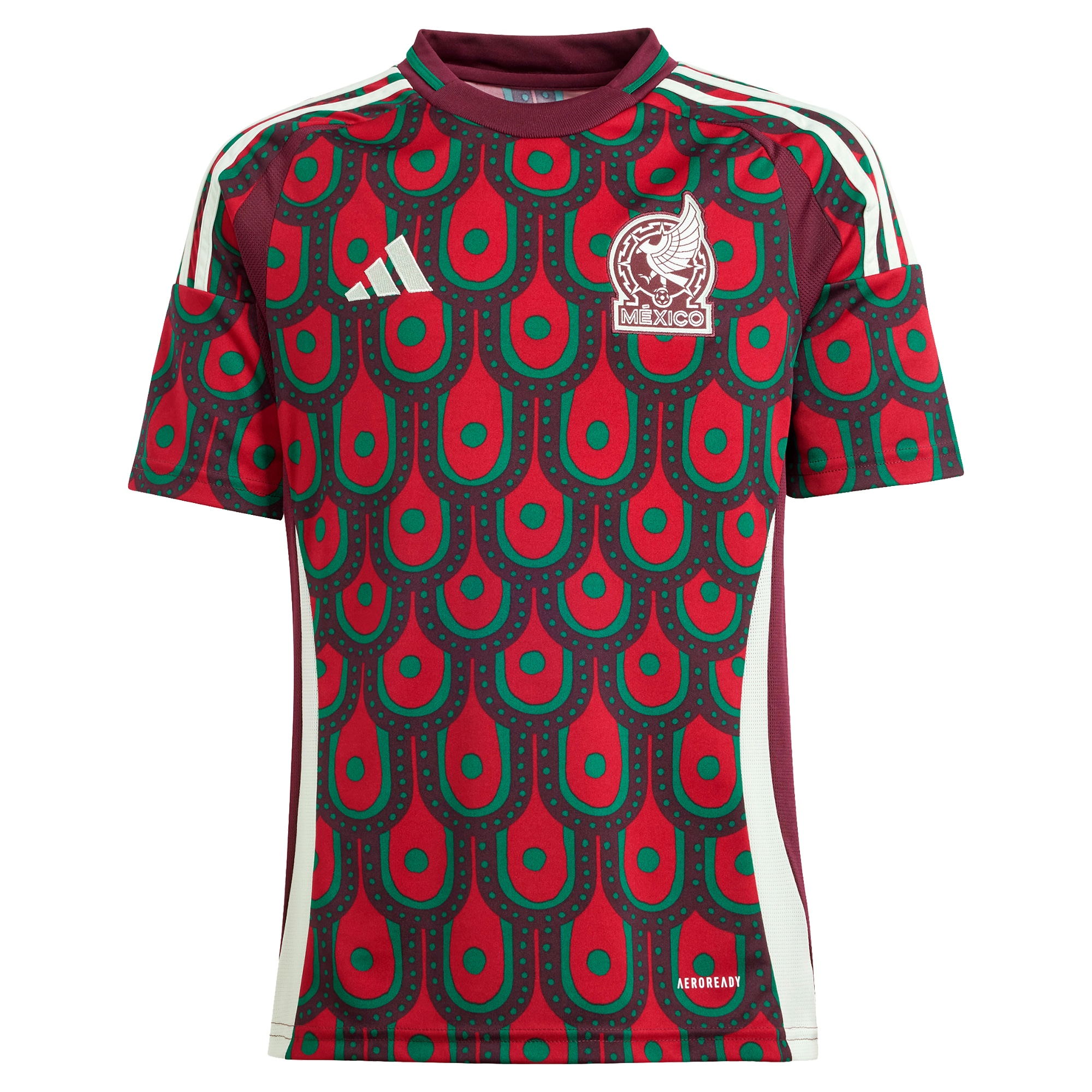 mexico national team adidas youth 2024 home replica jersey – burgundy Collection – Brazil World Cup Jerseys and T-Shirts