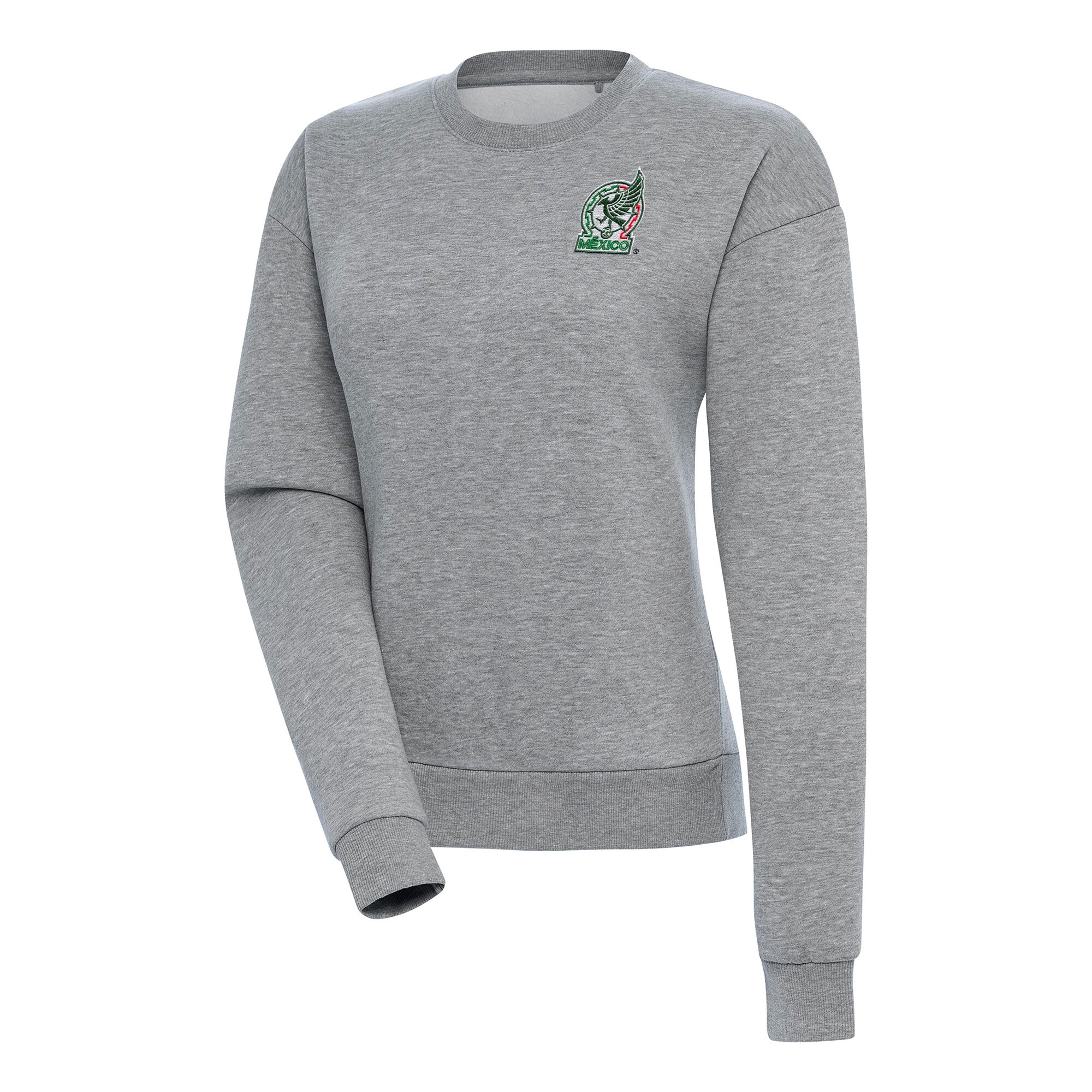 mexico national team antigua women8217s takeover crewneck pullover sweatshirt – heather gray Collection – Brazil World Cup Jerseys and T-Shirts