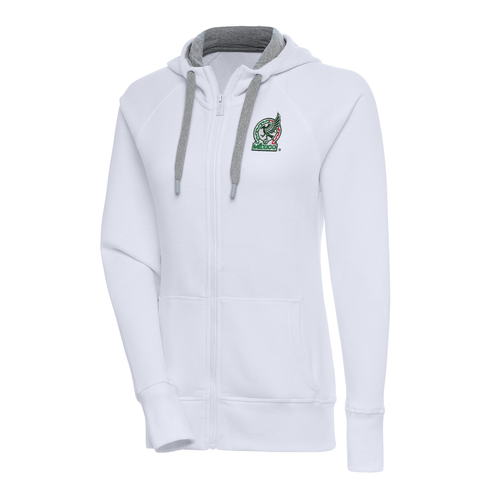 mexico national team antigua women8217s takeover full-zip hoodie – white Collection – Brazil World Cup Jerseys and T-Shirts