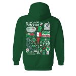 mexico national team vive la fete women8217s impressions artwork pullover hoodie – green Collection – Brazil World Cup Jerseys and T-Shirts