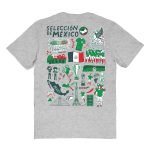 mexico national team vive la fete women8217s impressions artwork t-shirt – heather gray Collection – Brazil World Cup Jerseys and T-Shirts