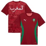 morocco national team puma 2025 pre-match jersey – red Collection – Brazil World Cup Jerseys and T-Shirts