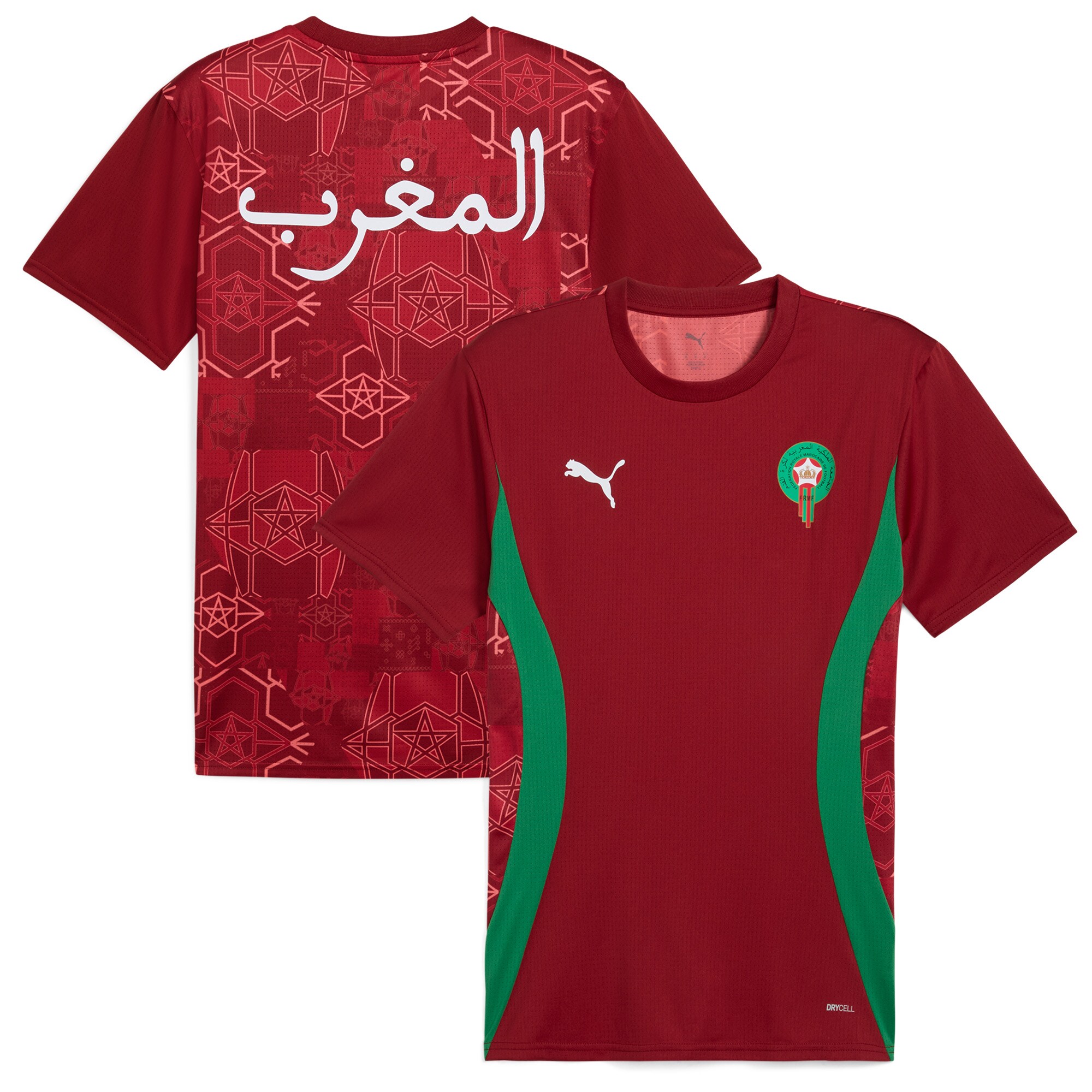morocco national team puma 2025 pre-match jersey – red Collection – Brazil World Cup Jerseys and T-Shirts