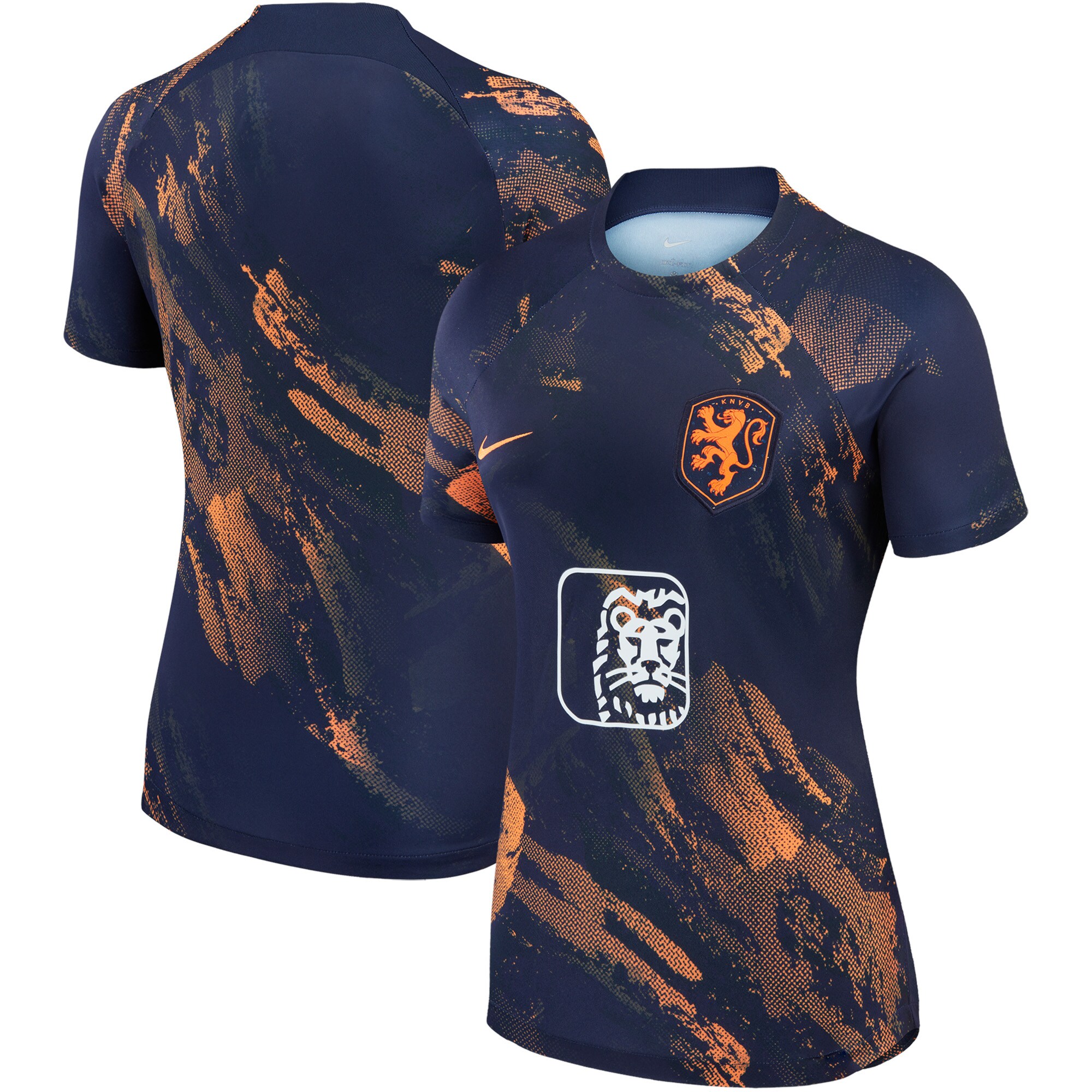 netherlands women8217s national team nike women8217s 2023 pre-match top – navy Collection – Brazil World Cup Jerseys and T-Shirts