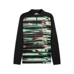 portugal national team puma 2025 pre-match quarter-zip top – black Collection – Brazil World Cup Jerseys and T-Shirts