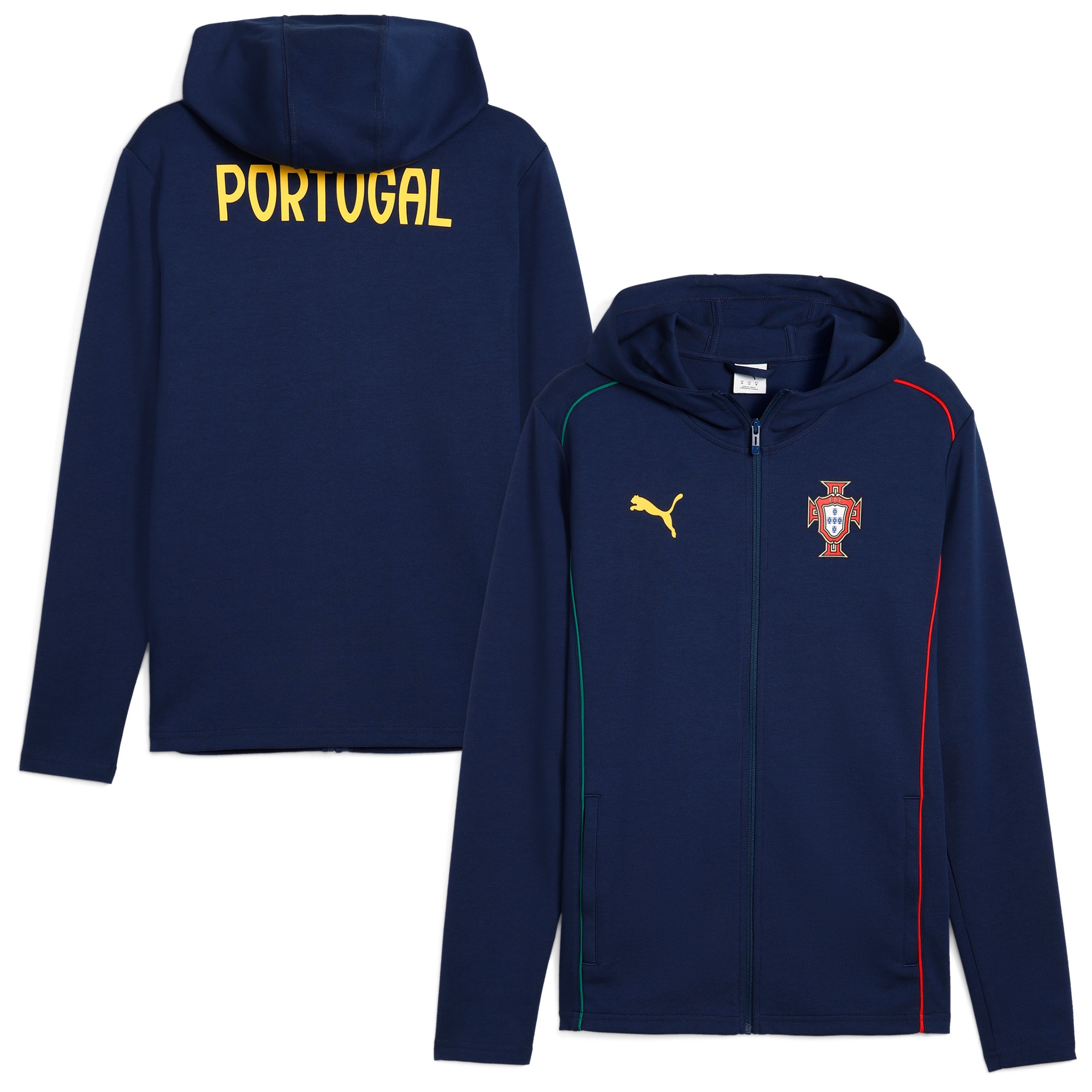 portugal national team puma casuals full-zip hoodie – navy Collection – Brazil World Cup Jerseys and T-Shirts