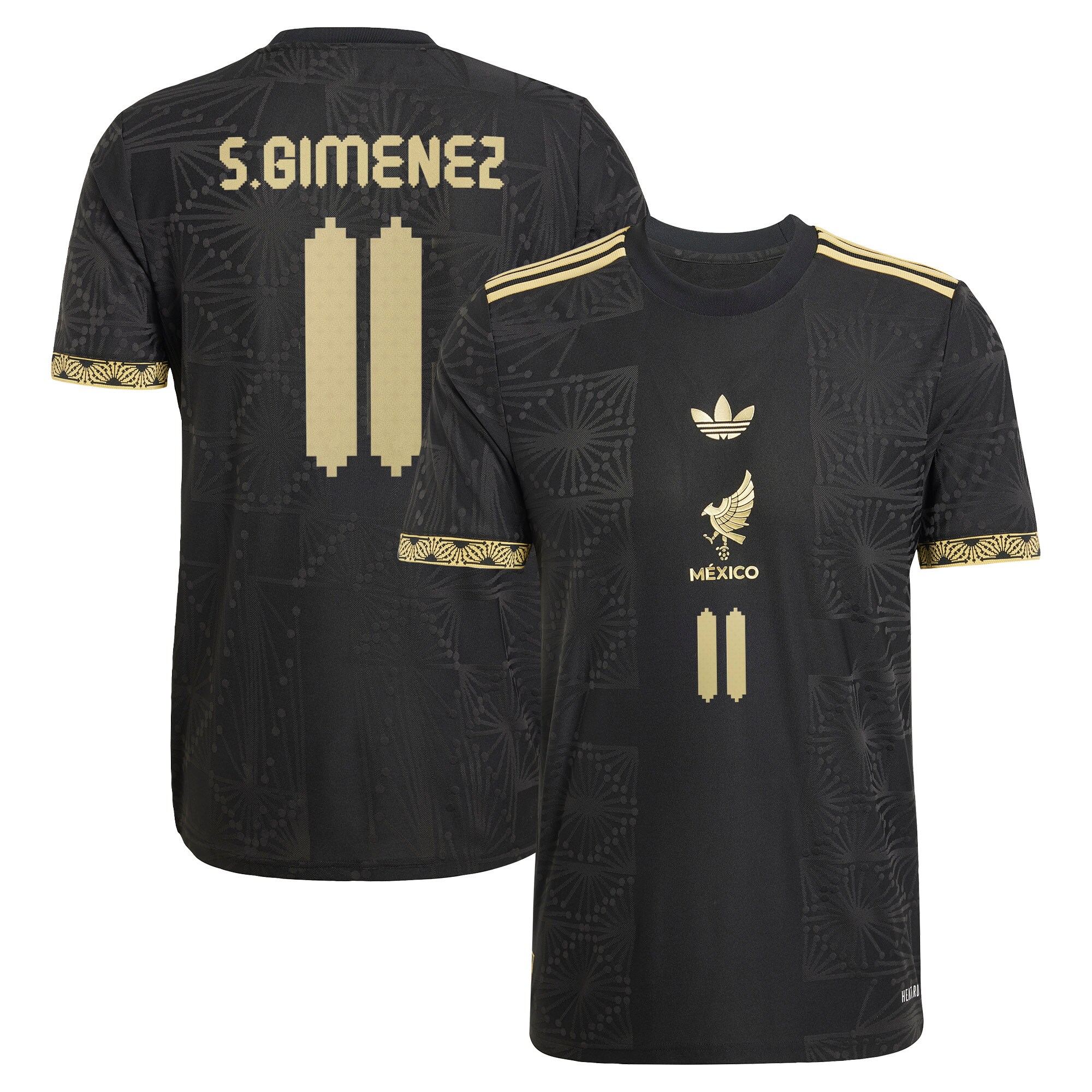 santiago gimenez mexico national team adidas 2025 third authentic player jersey – black Collection – Brazil World Cup Jerseys and T-Shirts