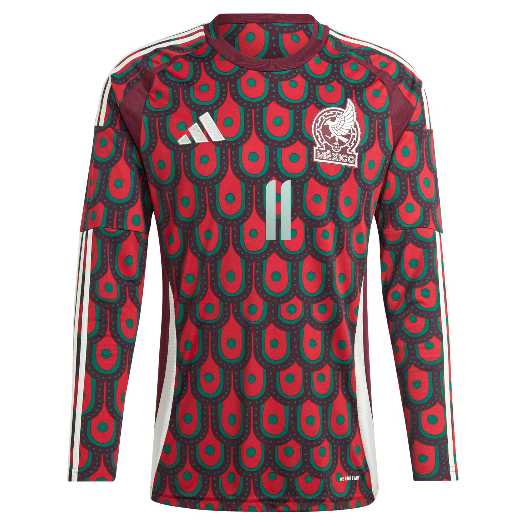 santiago giménez mexico national team adidas 2024 home replica player long sleeve jersey – burgundy Collection – Brazil World Cup Jerseys and T-Shirts