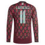 santiago giménez mexico national team adidas 2024 home replica player long sleeve jersey – burgundy Collection – Brazil World Cup Jerseys and T-Shirts