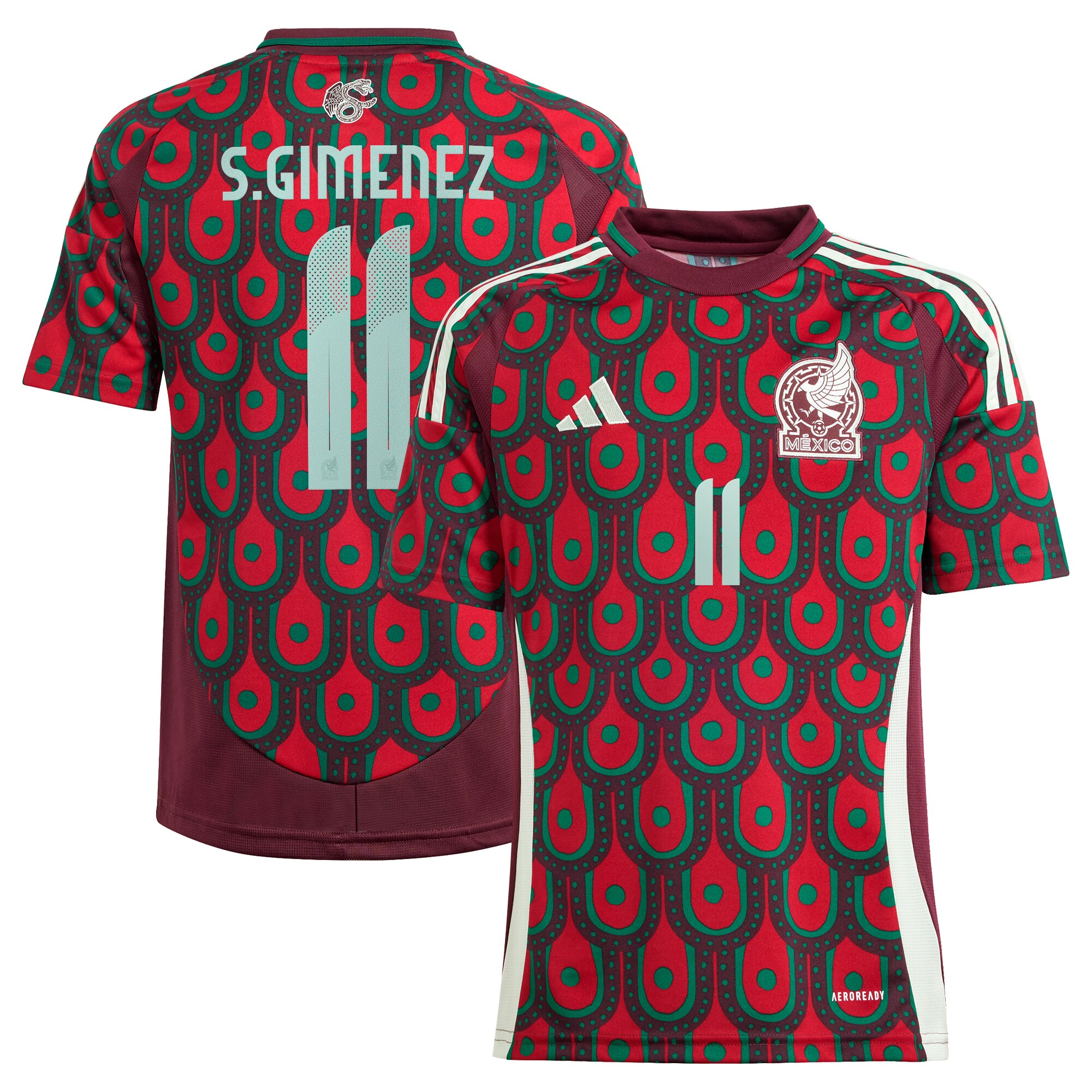 santiago giménez mexico national team adidas youth 2024 home replica player jersey – burgundy Collection – Brazil World Cup Jerseys and T-Shirts
