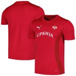 serbia national team puma 2024 pre-match jersey – red Collection – Brazil World Cup Jerseys and T-Shirts