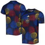spain national team adidas 2022 aeroready pre-match top – navy Collection – Brazil World Cup Jerseys and T-Shirts