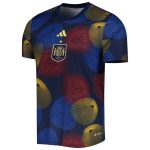 spain national team adidas 2022 aeroready pre-match top – navy Collection – Brazil World Cup Jerseys and T-Shirts