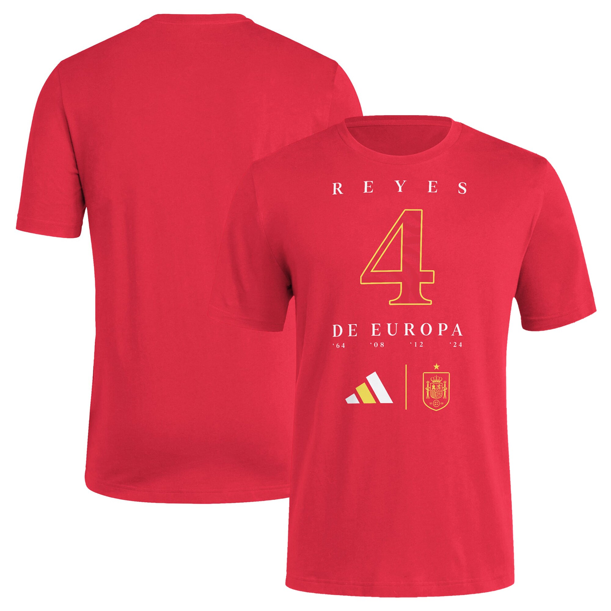 spain national team adidas 2024 european champions t-shirt – red Collection – Brazil World Cup Jerseys and T-Shirts