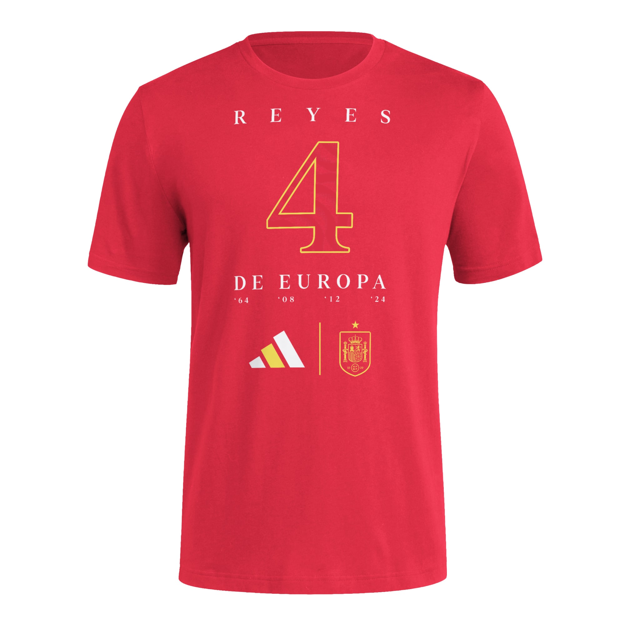 spain national team adidas 2024 european champions t-shirt – red Collection – Brazil World Cup Jerseys and T-Shirts