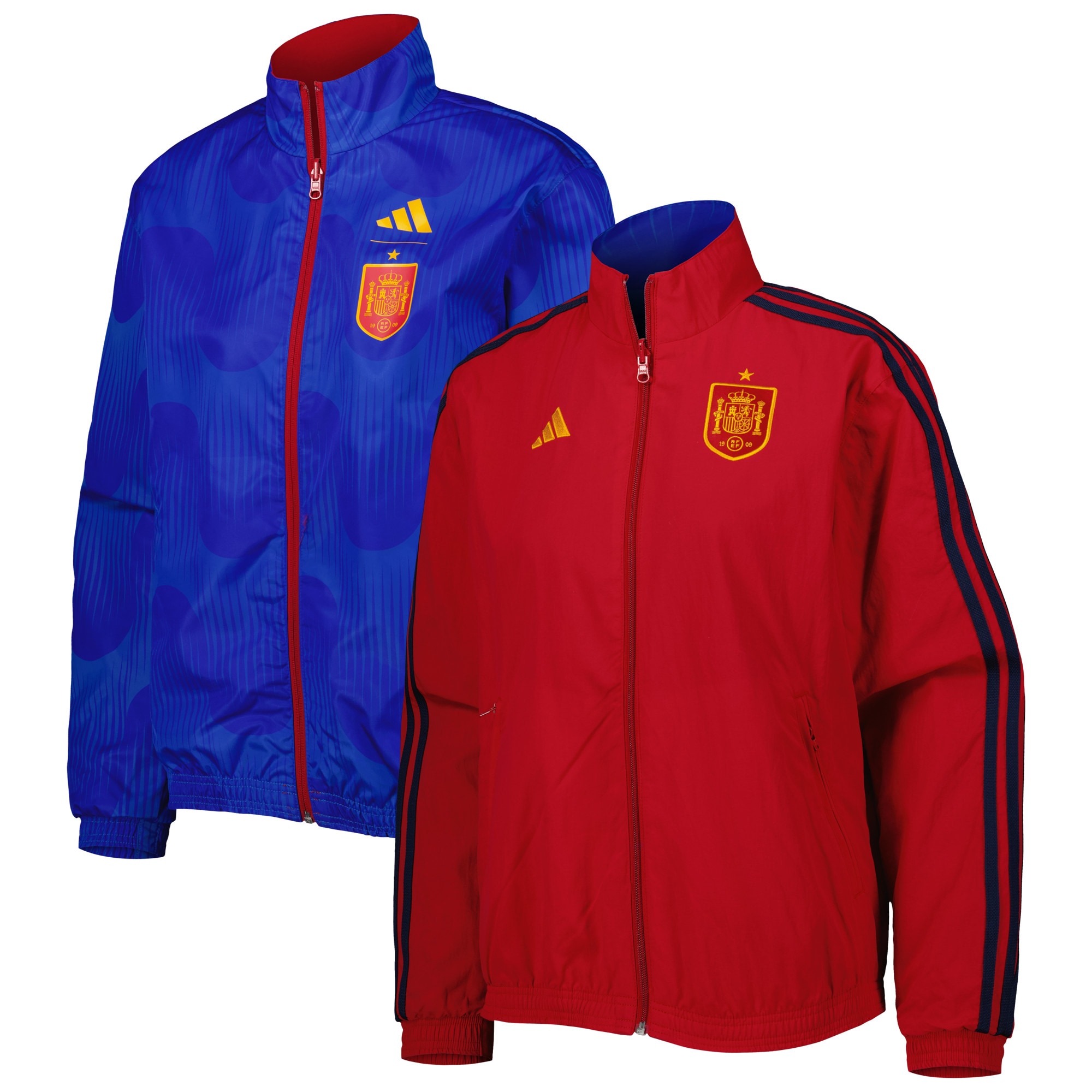 spain national team adidas women8217s anthem aeroready reversible full-zip jacket – redblue Collection – Brazil World Cup Jerseys and T-Shirts
