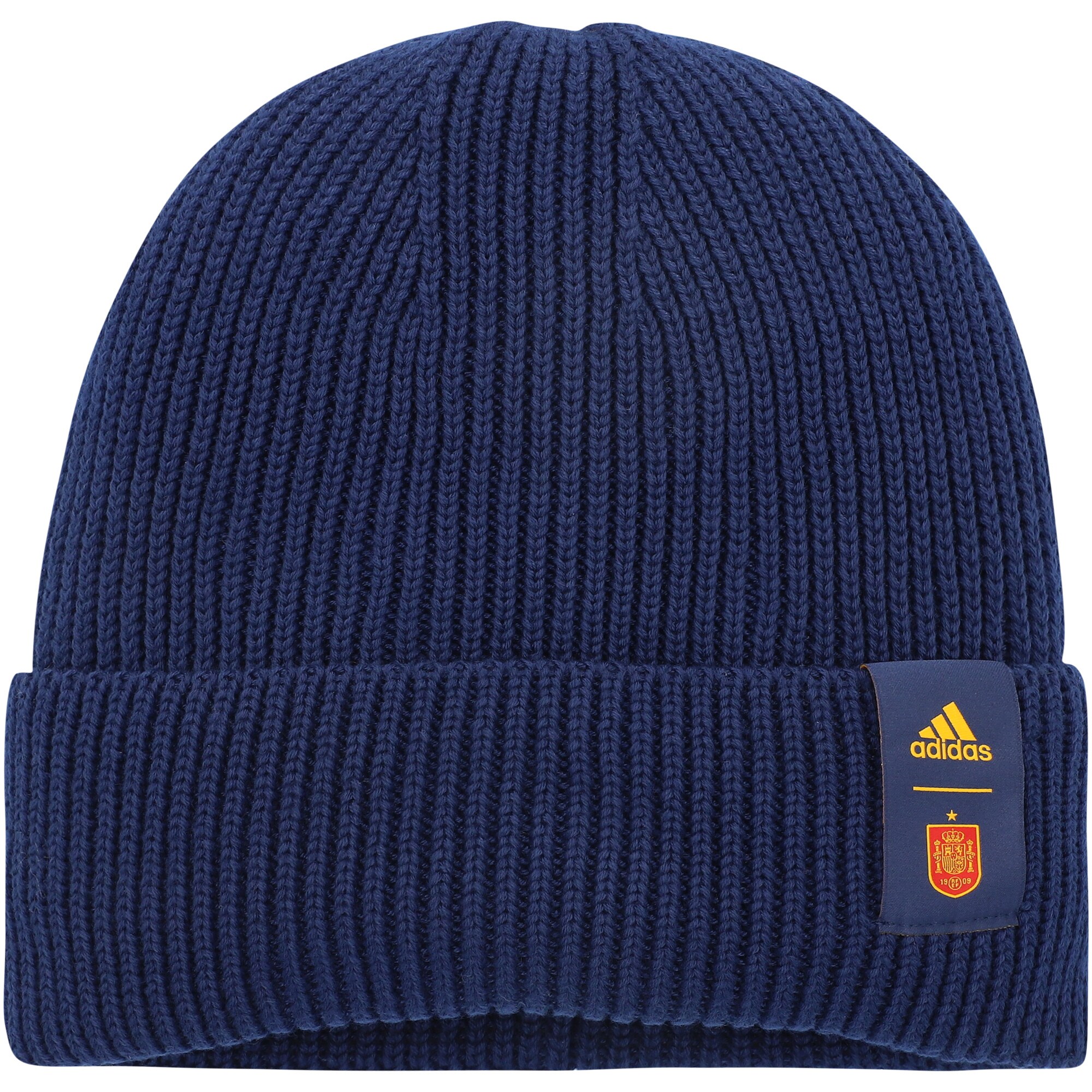 spain national team adidas woolie cuffed knit hat – navy Collection – Brazil World Cup Jerseys and T-Shirts