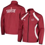 switzerland national team puma 2024 pre-match full-zip hoodie jacket – red Collection – Brazil World Cup Jerseys and T-Shirts