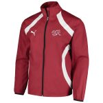 switzerland national team puma 2024 pre-match full-zip hoodie jacket – red Collection – Brazil World Cup Jerseys and T-Shirts