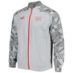 switzerland national team puma pre-match raglan full-zip training jacket – gray Collection – Brazil World Cup Jerseys and T-Shirts